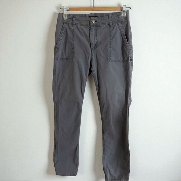 Toad & Co Earthworks Pant Gray Stitched Pocket Tapered Leg Size 10 - Picture 6 of 6
